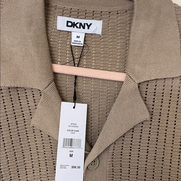 DKNY Men's Tan Button Down Shirt - Picture 5 of 5